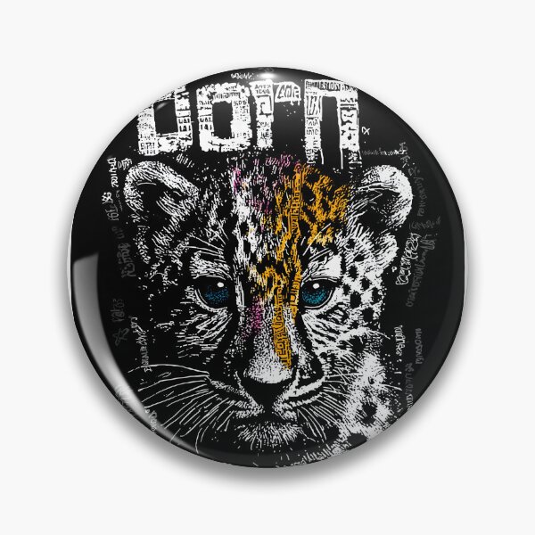 Item preview, Born Free Leopard Typography Art - Powerful Wildlife Portrait Made from Words designed and sold by OlfactoART Studio.
