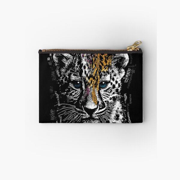 Item preview, Born Free Leopard Typography Art - Powerful Wildlife Portrait Made from Words designed and sold by OlfactoART Studio.