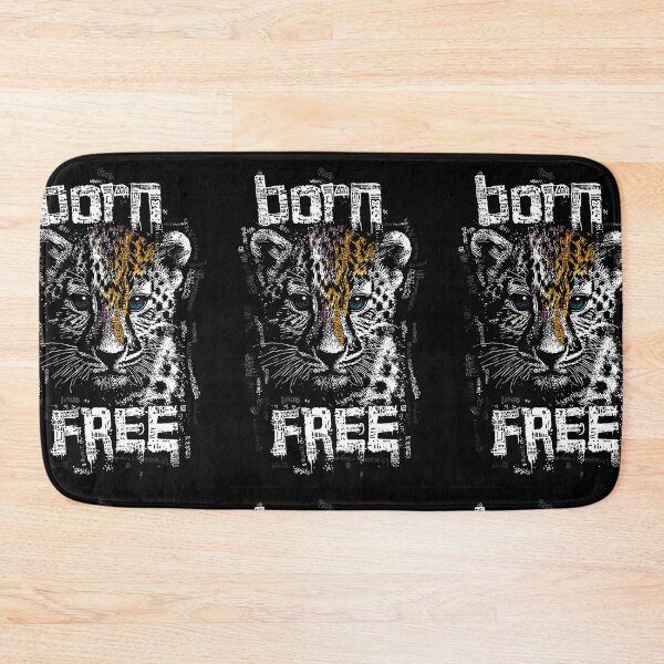 Item preview, Born Free Leopard Typography Art - Powerful Wildlife Portrait Made from Words designed and sold by OlfactoART Studio.