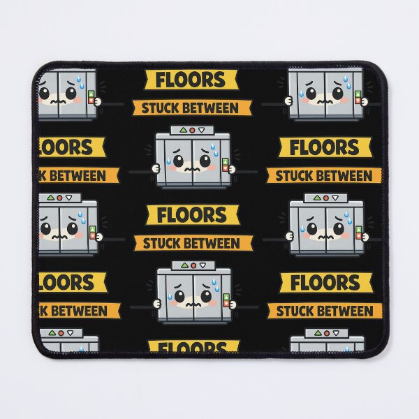 Item preview, Stuck Between Floors Funny Elevator Pun Design designed and sold by TeeTimeTreasure.