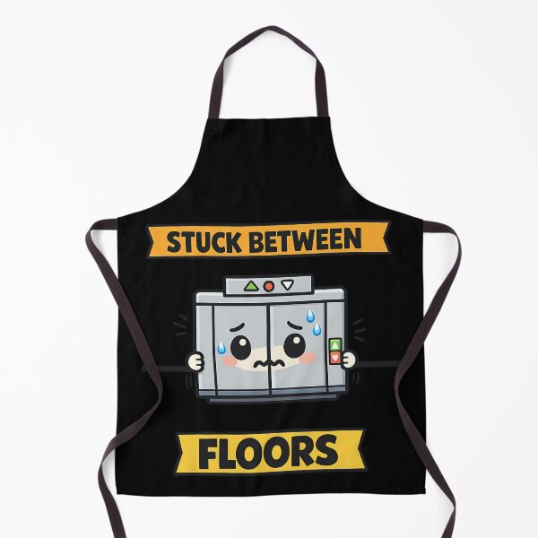 Item preview, Stuck Between Floors Funny Elevator Pun Design designed and sold by TeeTimeTreasure.