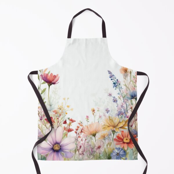 Item preview, PASTEL Spring Boho watercolour pastel wildflower garden painting, nature inspired neutral colours floral spring botanical flowers designed and sold by navitalidesign.