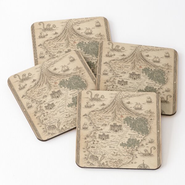Item preview, Ancient Map of a Fantastic Kingdom designed and sold by HeyHas.