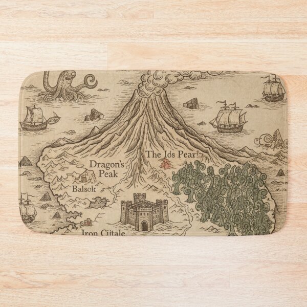 Item preview, Ancient Map of a Fantastic Kingdom designed and sold by HeyHas.