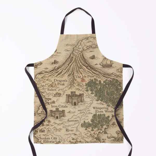 Item preview, Ancient Map of a Fantastic Kingdom designed and sold by HeyHas.
