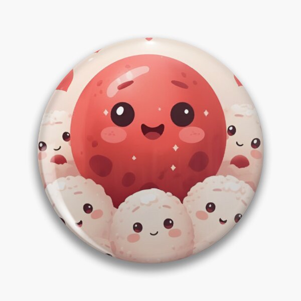 Item preview, Kawaii Blood Cells - Cute Red and White Blood Cells Illustration designed and sold by JohnWar.