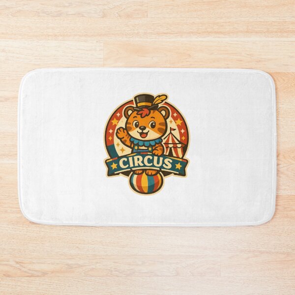 Item preview, Circus Tiger Badge – Minimal Retro Illustration designed and sold by Joyfulfabric.