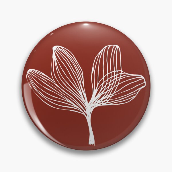 Item preview, Botanical Minimalist Symmetrical Line Drawing II, Rusty Red designed and sold by SWSandraWechner.