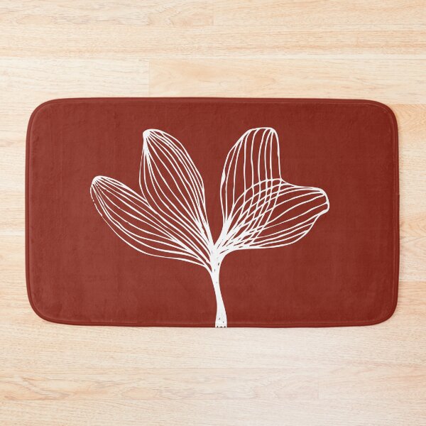 Item preview, Botanical Minimalist Symmetrical Line Drawing II, Rusty Red designed and sold by SWSandraWechner.