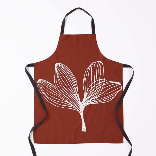 Item preview, Botanical Minimalist Symmetrical Line Drawing II, Rusty Red designed and sold by SWSandraWechner.