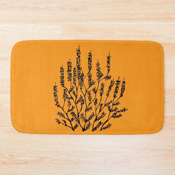 Item preview, Small Bush, Line Drawing Symmetric Minimalist Aesthetic Natural Design Yellow Mustard designed and sold by SWSandraWechner.