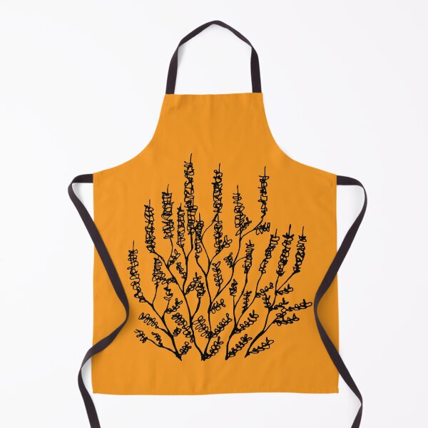 Item preview, Small Bush, Line Drawing Symmetric Minimalist Aesthetic Natural Design Yellow Mustard designed and sold by SWSandraWechner.