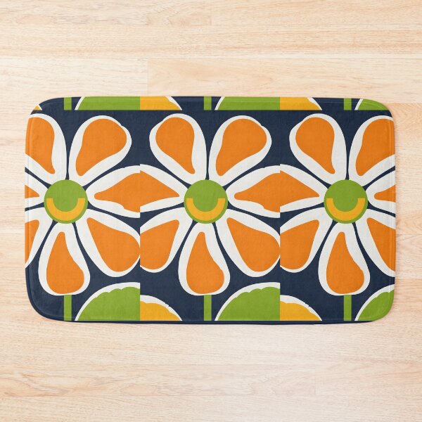 Item preview, Orange Flower with Green Center Against Dark Background Bold Contrast Floral Expression designed and sold by OlfactoART Studio.