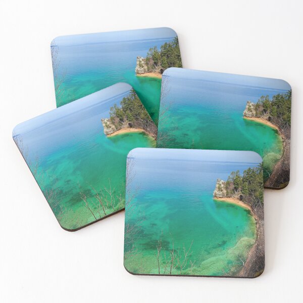Item preview, Turquoise Cove Landscape - Crystal Clear Lake Waters Cliffside Scenic Nature Photography designed and sold by snapshotszach.