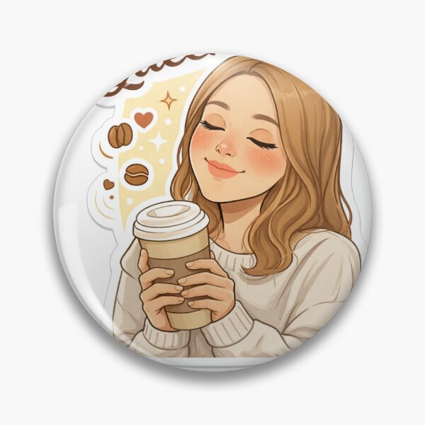 Item preview, Coffee Queen Cute Girl Aesthetic Sticker | Cozy Coffee Lover Design designed and sold by BlackMEMORIES.