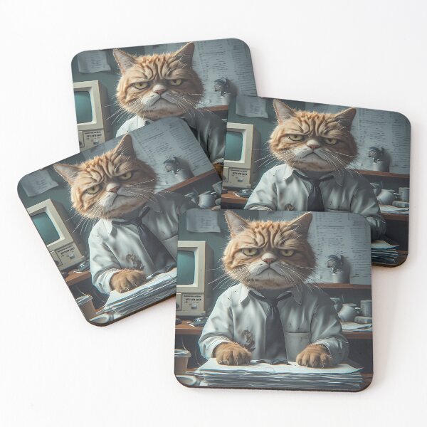 Item preview, Grumpy Monday Cat Manager: Corporate Burnout designed and sold by NUTMA Design.