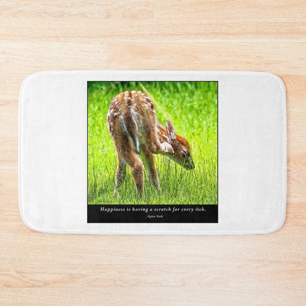 Item preview, Fawn Scratches an Itch, Summer Meadow, Digital Illustration designed and sold by AMacGPhilly.