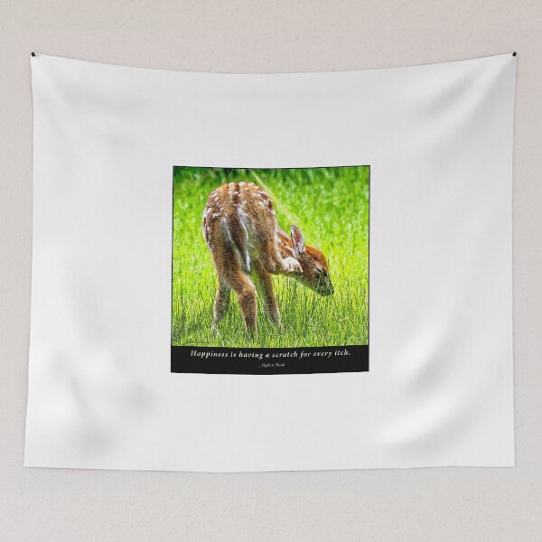 Item preview, Fawn Scratches an Itch, Summer Meadow, Digital Illustration designed and sold by AMacGPhilly.