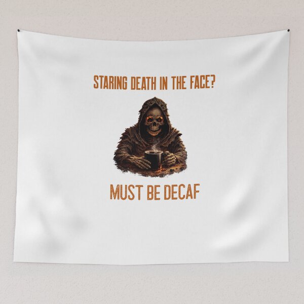 Item preview, Must Be Decaf Funny Coffee Shirt designed and sold by spencestees.