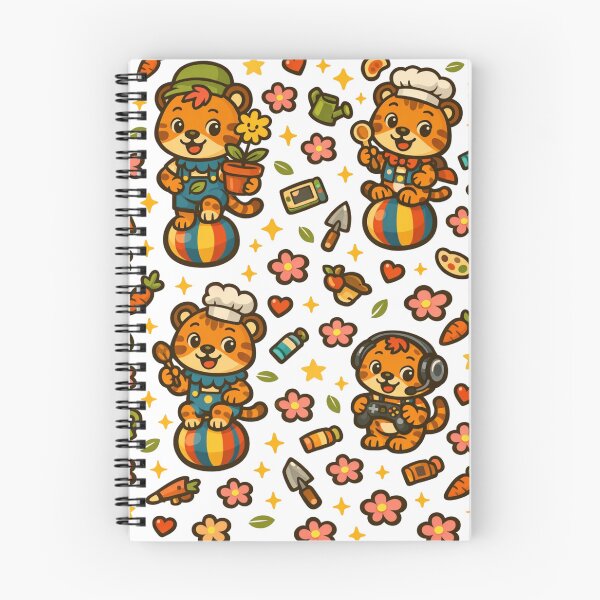Item preview, Kawaii Tiger Pattern – Cute Animal Garden Theme designed and sold by Joyfulfabric.