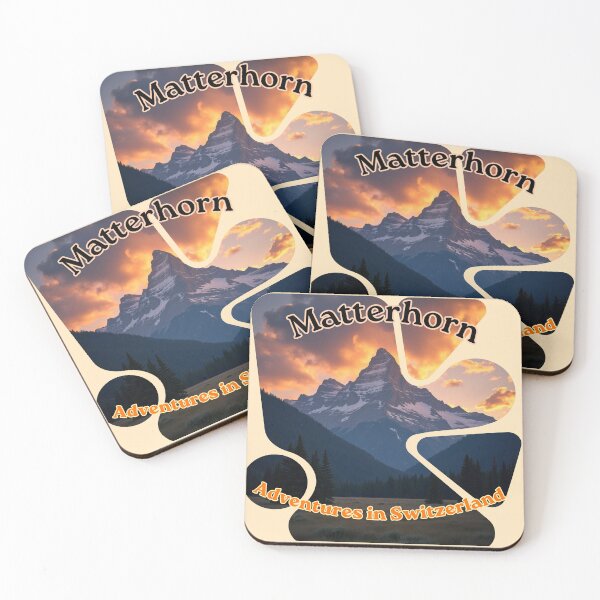 Item preview, Matterhorn Peak - Swiss Alps Adventure - Alpine Symmetry - Fragmented Landscape Design designed and sold by PriyaMagic.