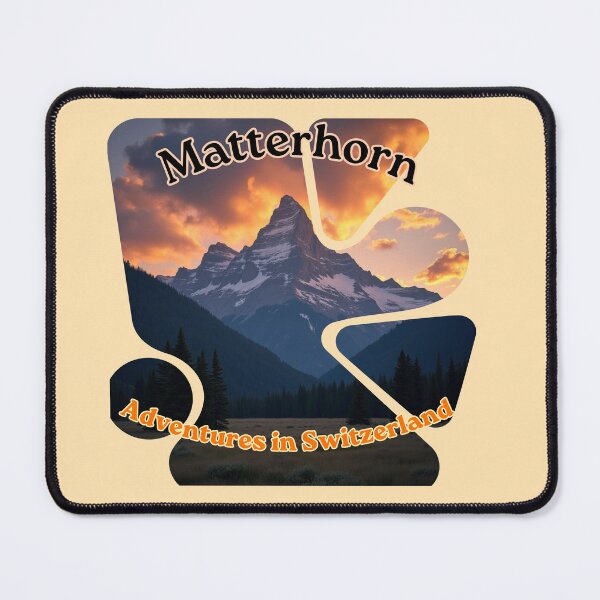 Item preview, Matterhorn Peak - Swiss Alps Adventure - Alpine Symmetry - Fragmented Landscape Design designed and sold by PriyaMagic.