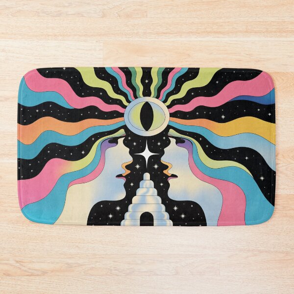 Item preview, Retro Psychedelic Cosmic Eye Poster – Abstract Surreal Faces, Vintage Space Art Print designed and sold by Timegraf.