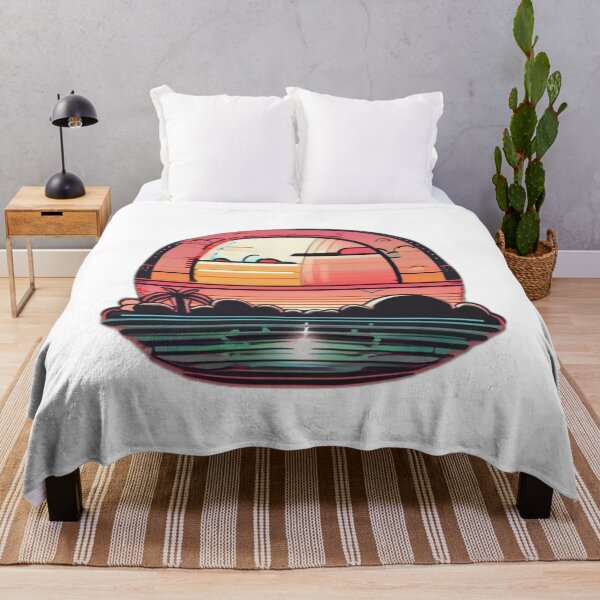 Item preview, Retro Sunset Train Landscape | Vintage Aesthetic Travel Design | Minimalist Nature Illustration designed and sold by Bad7Wear.