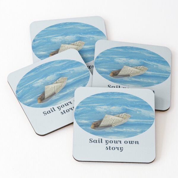Item preview, Sail Your Own Story - Ocean Painting in Ellipse designed and sold by JurateArt-DK.