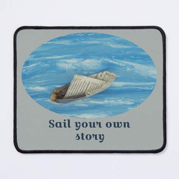 Item preview, Sail Your Own Story - Ocean Painting in Ellipse designed and sold by JurateArt-DK.