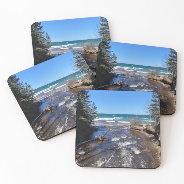 Item preview, Rushing River to Turquoise Lake - Forest Overlook Rapids Waves Nature Photography designed and sold by snapshotszach.