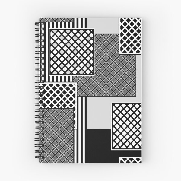 Item preview, Trends, black and white, patchwork pattern designed and sold by fuzzyfox.