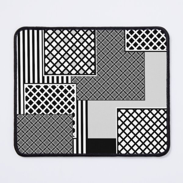 Item preview, Trends, black and white, patchwork pattern designed and sold by fuzzyfox.