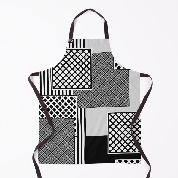 Item preview, Trends, black and white, patchwork pattern designed and sold by fuzzyfox.