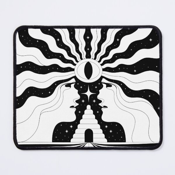Item preview, Retro Psychedelic Cosmic Eye Poster – Abstract Surreal Faces, Vintage Space Art Print designed and sold by Timegraf.