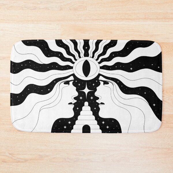 Item preview, Retro Psychedelic Cosmic Eye Poster – Abstract Surreal Faces, Vintage Space Art Print designed and sold by Timegraf.