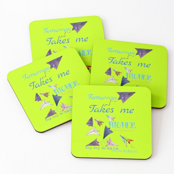 Item preview, Retro Paper Airplanes – Tomorrow Takes Me Higher Music Inspired Design designed and sold by aadventures.