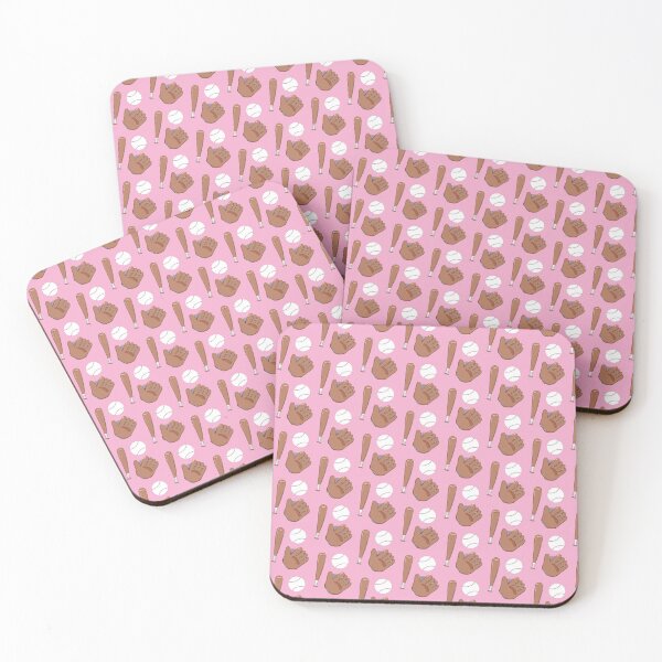 Item preview, Softball , Mitt and Bat Pattern Pink designed and sold by iCraftCafe.