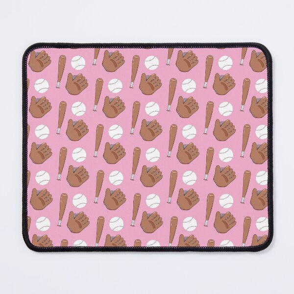 Item preview, Softball , Mitt and Bat Pattern Pink designed and sold by iCraftCafe.