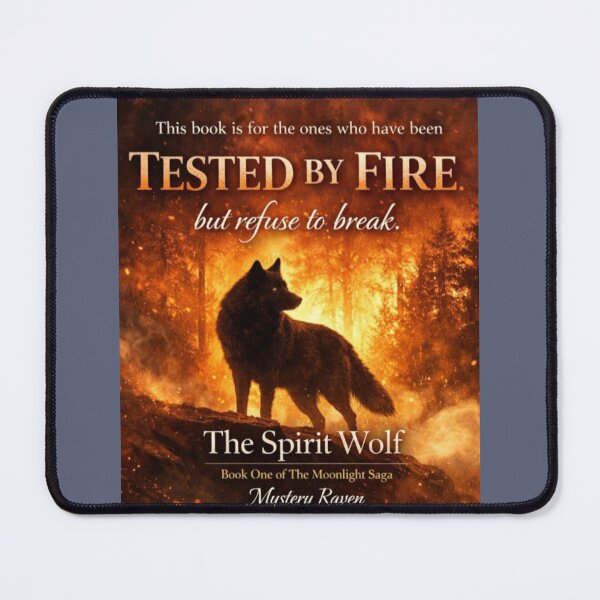Item preview, Tested by Fire - The Spirit Wolf Book Cover Art or The Spirit Wolf - Fantasy Wolf and Fire Art. designed and sold by Spirit-Wolf-Co.