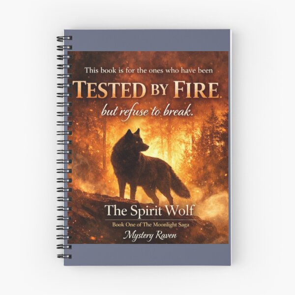 Item preview, Tested by Fire - The Spirit Wolf Book Cover Art or The Spirit Wolf - Fantasy Wolf and Fire Art. designed and sold by Spirit-Wolf-Co.