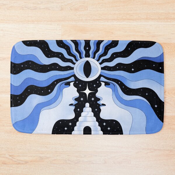 Item preview, Psychedelic Cosmic Eye Poster – Abstract Surreal Faces, Vintage Space Art Print designed and sold by Timegraf.