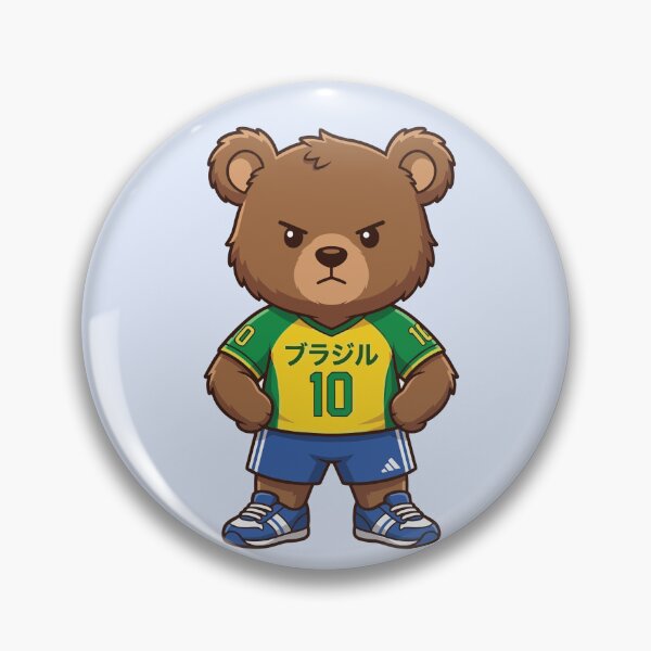 Item preview, 21 Cute Chibi Bear Kawaii – Brazil Soccer Team World Cup designed and sold by KUMAINK.