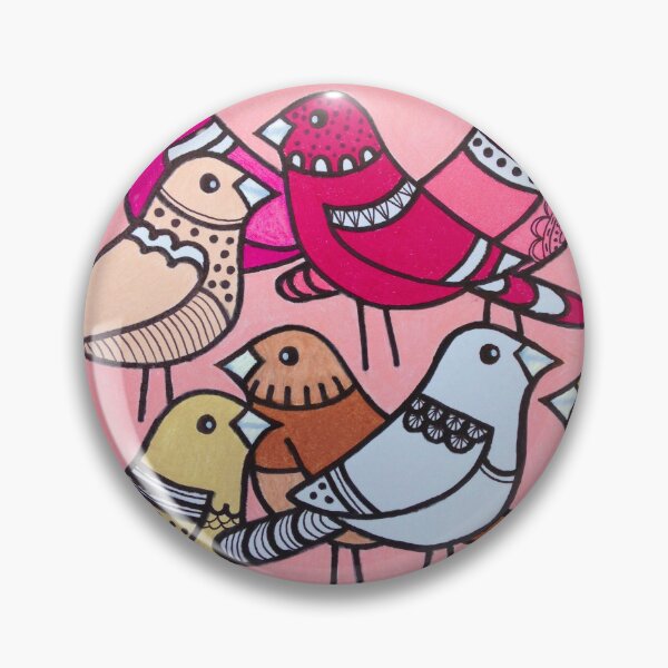 Item preview, Colourful Pink Birds designed and sold by Debi Hudson.