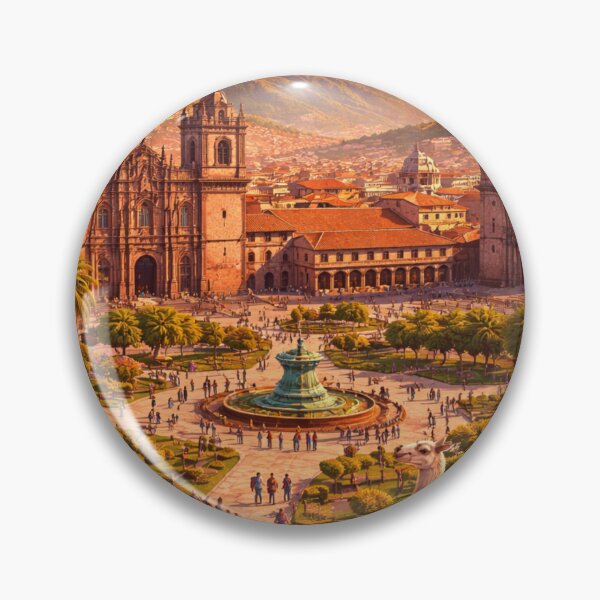 Item preview, Cusco Peru Vintage Travel Poster designed and sold by ElartedeNoel.