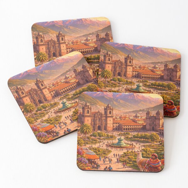 Item preview, Cusco Peru Vintage Travel Poster designed and sold by ElartedeNoel.