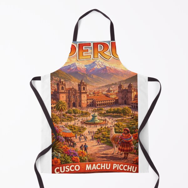 Item preview, Cusco Peru Vintage Travel Poster designed and sold by ElartedeNoel.
