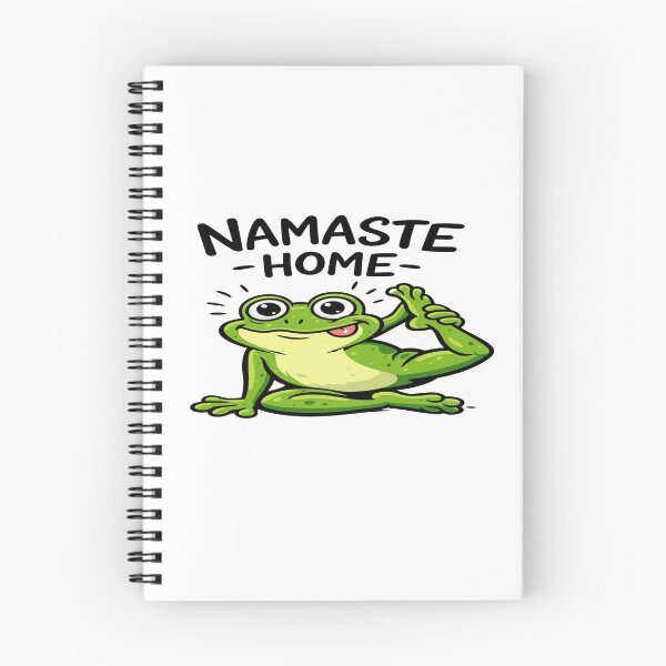 Item preview, Cute Yoga Frog “Namaste Home” Design – Funny Relaxation Graphic for Stickers & Gifts designed and sold by Bright Nest Studio.