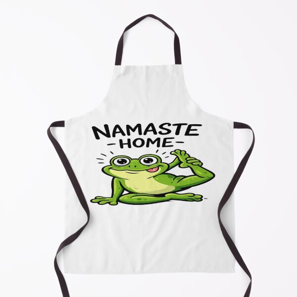 Item preview, Cute Yoga Frog “Namaste Home” Design – Funny Relaxation Graphic for Stickers & Gifts designed and sold by Bright Nest Studio.