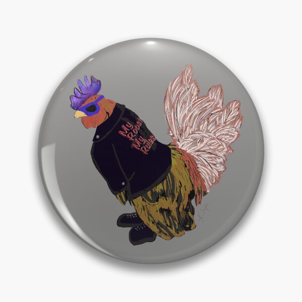 Item preview, My Roost My Rules - Badass Biker Rooster designed and sold by the-coin-jar-co.